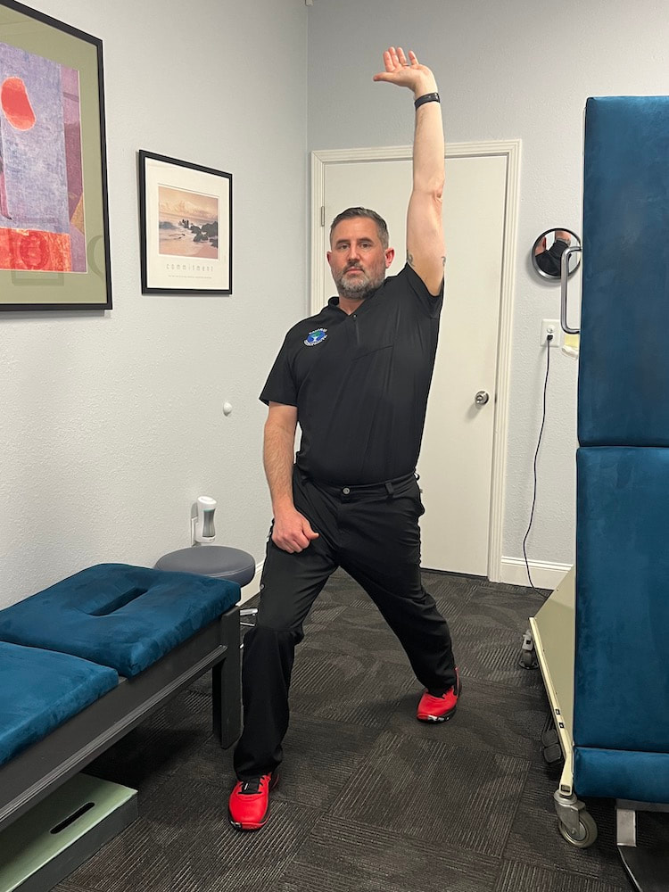 Chiropractor recommended Hip Flexor and Psoas Stretch Standing